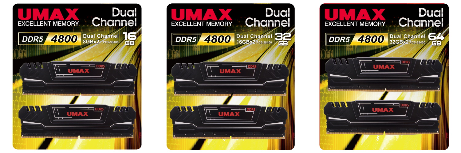 UMAXより、DDR5メモリーが登場！「DDR5-4800」シリーズ6製品
